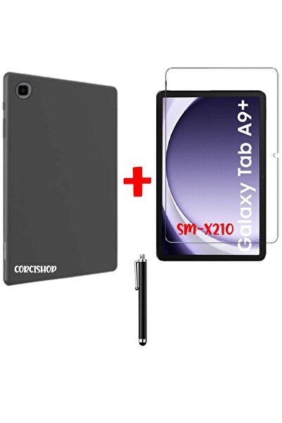 Samsung Galaxy Tab A9+Plus X210 X215 X217 Silicone Tablet Case + Nano Screen Protector + Pen
