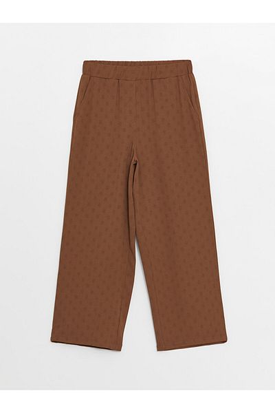 LC Waikiki Γυναικείο παντελόνι LCW Grace Elastic Waist πουά με φαρδύ πόδι