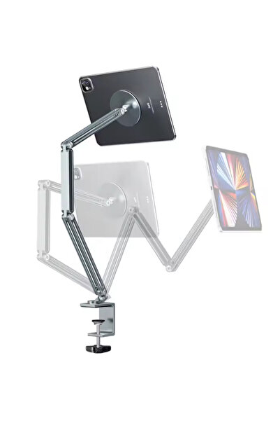 Coverzone Tok Αλουμίνιο 3 Αρθρωτή θήκη για tablet τηλεφώνου σε άκρη τραπεζιού Ρυθμιζόμενο ύψος συμπίεσης C67