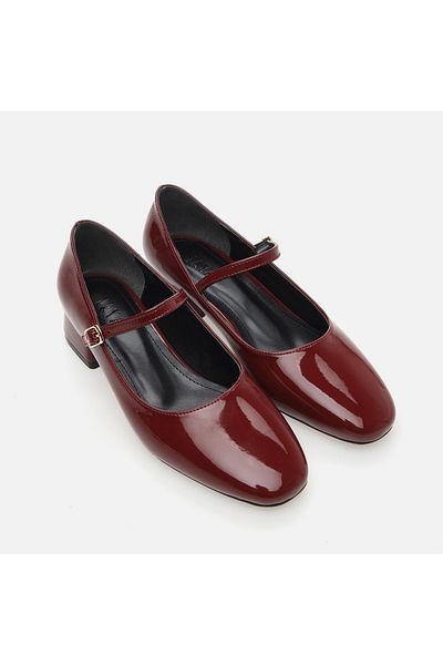 Yaya by Hotiç Burgundy Yaya Women's Thick Heel