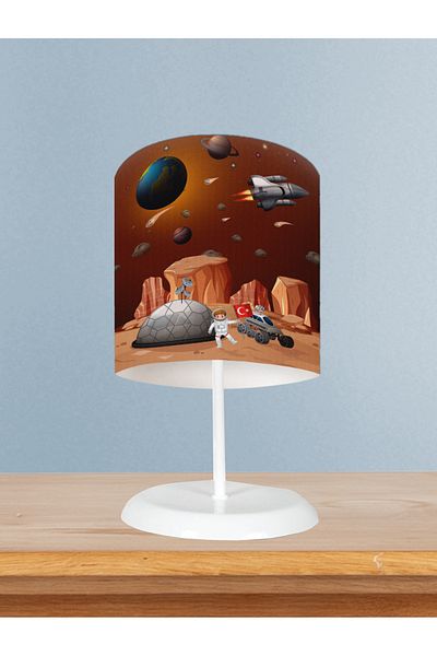MEKTA HOME Turkish Astronaut Patterned Baby and Children's Room Lampshade