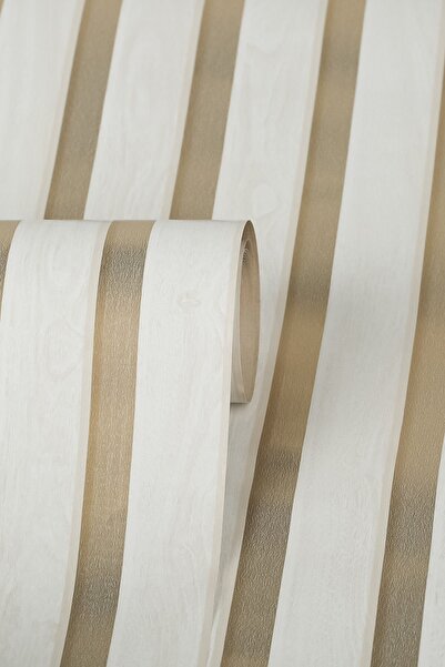 Tetik Bien Exclusive beyaz lambri desenli duvar kağıdı 6350