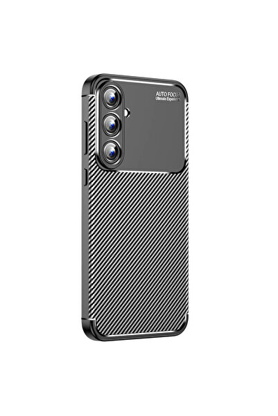 Galaxy A55 Sheath Compatible Case Carbon Design Wonderful Cut Negro Cover