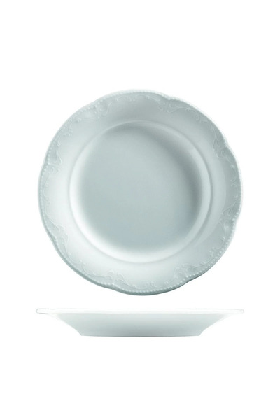 Kütahya Porselen 6 Adet 22 cm Büyük Boy Porselen Caprice Çukur Tabak Yemek Ta...