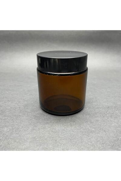 Edosco 100cc Kahverengi Cam Krem Kutusu, Boş Kutu, Kozmetik Kutu, Amber Şişe, Kavanoz