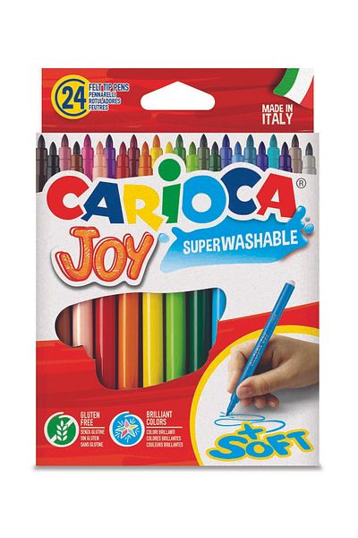 CARIOCA Super Washable Felt Tip Crayons 24 Pack