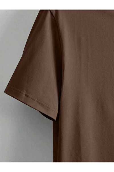 Black Sokak Όμορφο ανδρικό μπλουζάκι με στάμπα New York Oversize καφέ