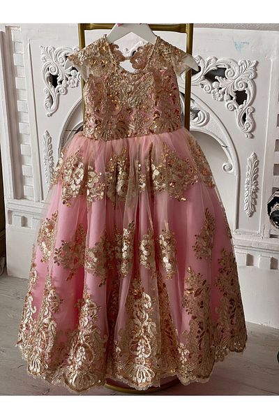 İPEKACOUTURE Rochie pentru fete cu detaliu din dantela si tul