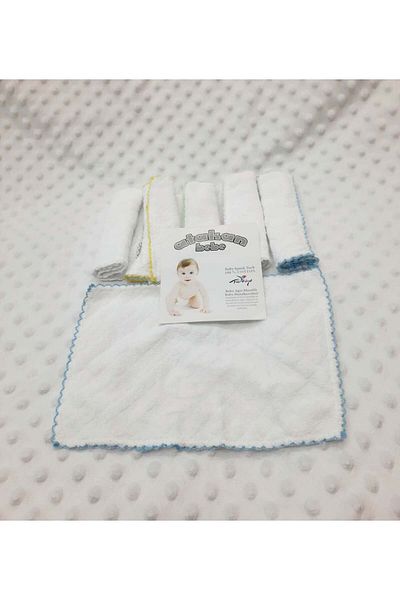 BERKAY Atakan Baby Cotton Towel Mouth Wipes for Babies from Sun Tekstil 6 Pieces 16x23 cm