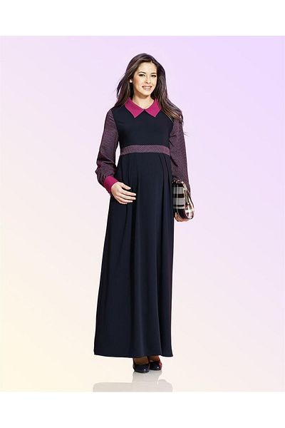 Desen Hamile Giyim Long Shirt Collar Maternity Dress