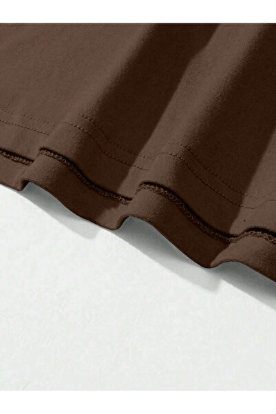 Black Sokak Όμορφο ανδρικό μπλουζάκι με στάμπα New York Oversize καφέ