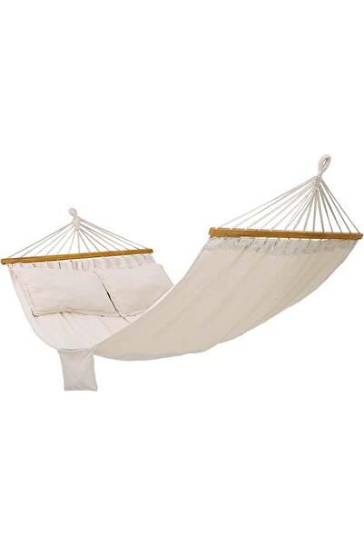 Genel Markalar GDC22M hamak, dış mekan çok kişilik, çubuk hamak, 200 x 150 cm, TÜV Rheinland, 300 kg, bej