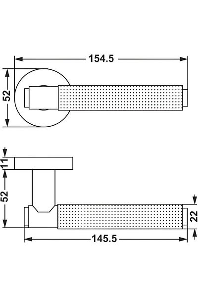 Hafele Verona Wc Matte Black Door Handle