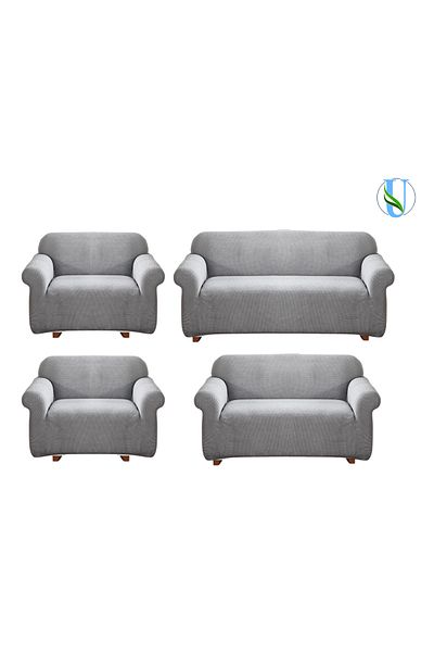 Uy Style Tekstil Uy Style Lycra Sofa, Sofa, Sofa Bed Cover with Elastic, Pitikare Pattern 3+2+1+1 Set