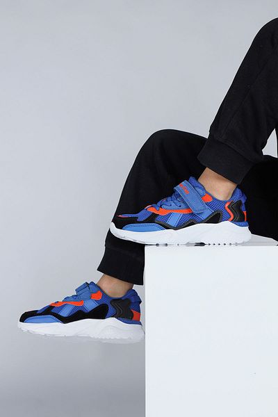 Jump 29189 Saks Modrá - Oranžová Unisex Dětské Sneaker Tenisky pro volný čas
