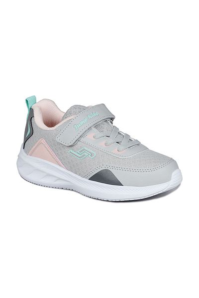 Jump 28110 Velcro Gray - Salmon Pink Girls' Sneakers Casual Sneakers