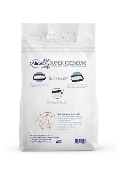 Alice Aktif Karbonlu Super Premium Topaklaşan Kedi Kumu 2x10 Lt (20 Litre)