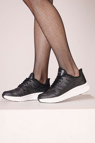 Jump 27878 Schwarz - Weiße Damen-Sneaker, lässige Sneakers