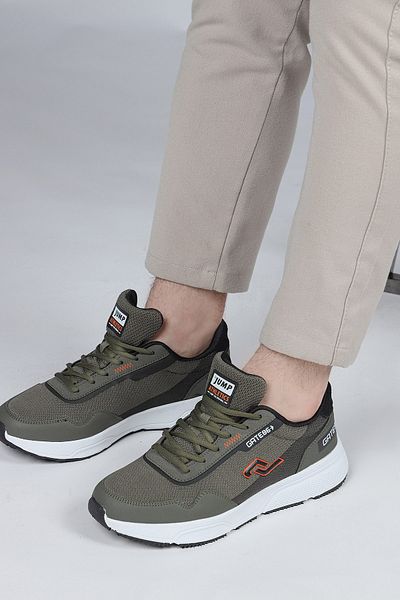 Jump 27686 Χακί - Μαύρα ανδρικά αθλητικά παπούτσια Casual Sneakers
