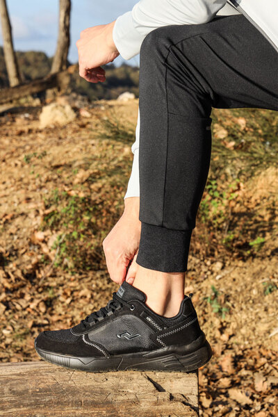 Jump 27485 حذاء رياضي رجالي أسود كاجوال