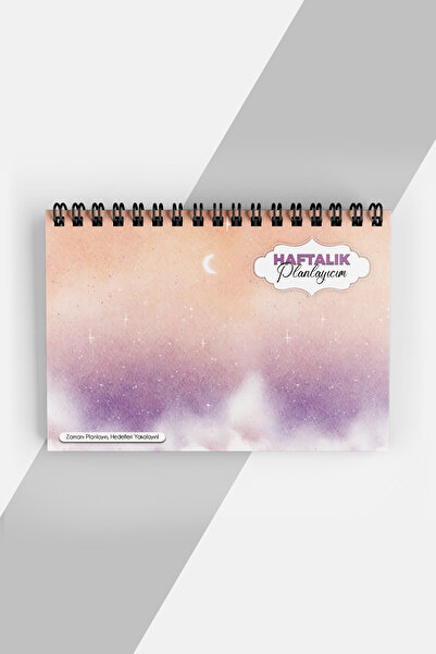 markcat مخطط أسبوعي بتصميم السماء - جدول أعمال غير مؤقت (A5) دفتر تخطيط غير مؤرخ