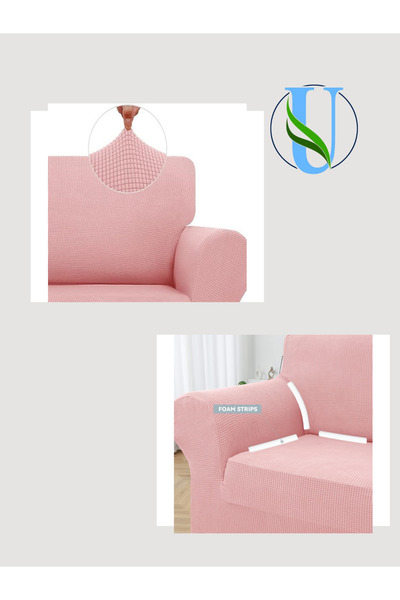 Uy Style Tekstil UY Style likrali iki kişilik koltuk örtüsü ,koltuk kılıfı lastikli pitikare desen