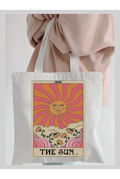 Cemira Sun Design Women's Shoulder Bag, Design Cloth Bag, Tote Bag