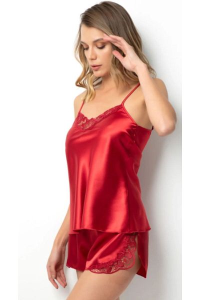 Miorre Doremi Laced Satin Shorts Set