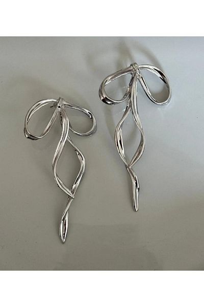 DEMOKAN Women's Earrings Big Bow Earrings