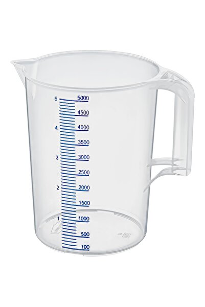BlackBird Home Sert Plastik Şeffaf Maşrapa 5000ml Ölçekli