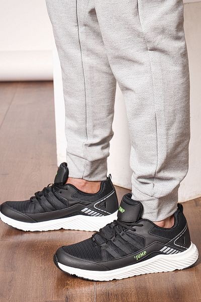 Jump 24865 Negru - Verde Neon Pantofi pentru bărbați Pantofi sport casual
