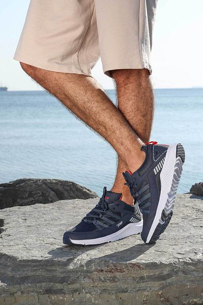 Jump 24865 Navy Blue - Red Ανδρικά αθλητικά παπούτσια Casual αθλητικά παπούτσια