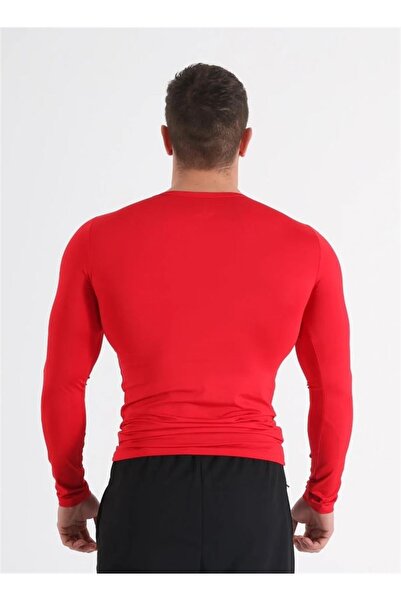 Diadora Soloben - Men's Red Long Sleeve Sports T-Shirt - Tsrt-Zn