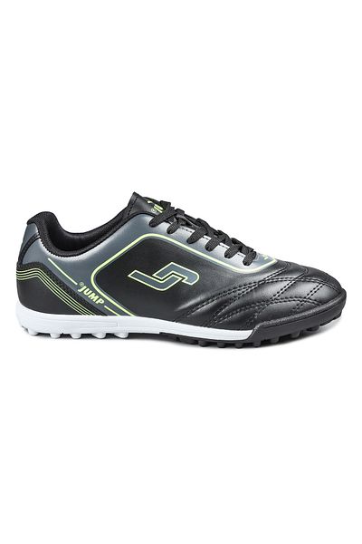 Jump 26753 Schwarz - Neongrüner Kunstrasen-Fußballschuh