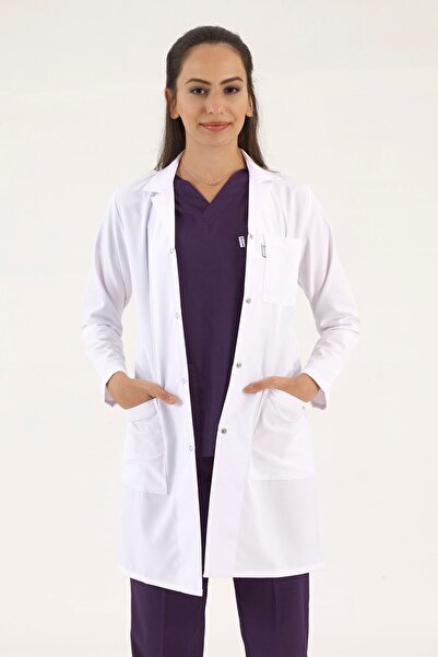 scrubs forma Klasik Yaka Uzun Kol Doktor Önlüğü Laboratuvar Önlüğü