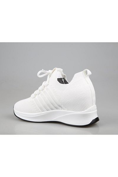 M.P. MP 241-1669 Pantofi albi unisex cu toc pană