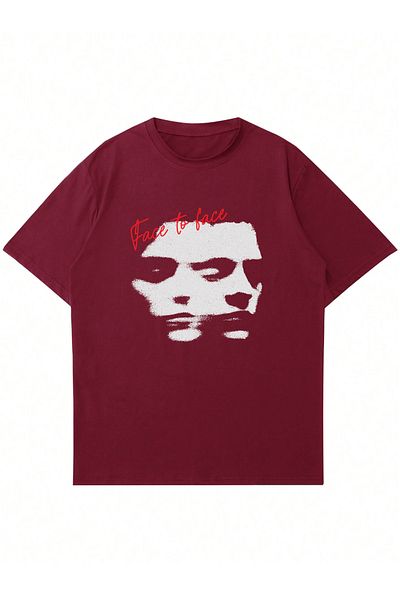 Ginevra Μπλουζάκι Unisex Face to Face Printed Oversize