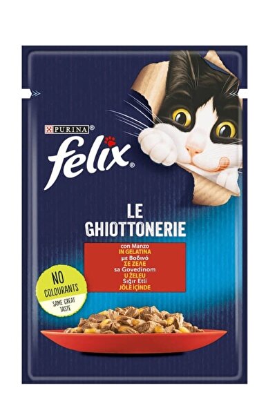FELIX Felix Sığır Etli Pouch Yaş Kedi Maması 85 Grx 12 Adet