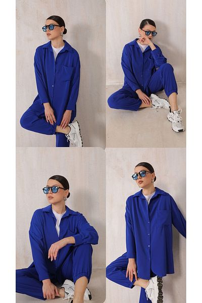 Melike Tatar SAKS Dubai Crepe Shirt Suit 32-6133