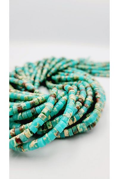 Yüksel Boncuk Δίσκος 6x3 mm (Water Green) Σειρά φυσικών πολύτιμων λίθων Variscite