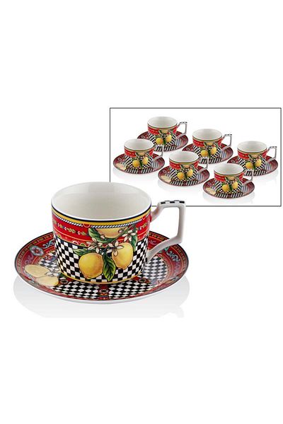 LAMEDORE Summer 6-Piece Teacup Set 16x6 Cm 1bsf-1900sm