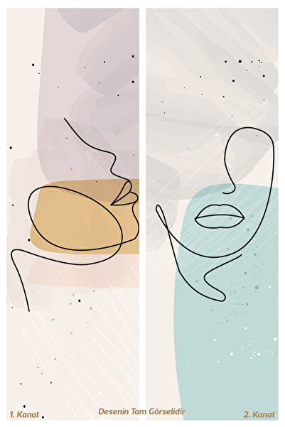 Moud's Σειρά One Line με μοτίβο Suede Σαλόνι Χωλ Κουρτίνα με φόντο Εκτυπωμένο Extraphor Gather 2 Wing PRD-1047