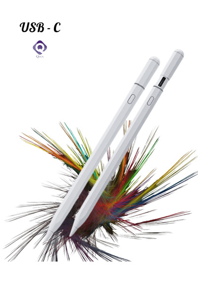 qpen iPad 10. Nesil Uyumlu Pencil USB-C Avuç İçi Red Eğim Özellikli Bluetooth...