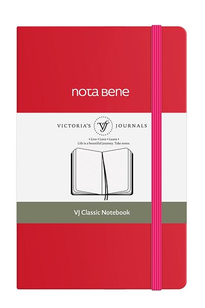 Victoria's Journals Σημειωματάριο Nota Bene Classic με σκληρό εξώφυλλο, 9x14 cm, Ριγέ