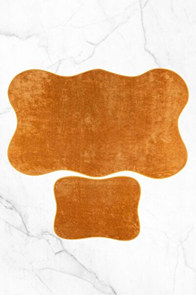 lohusahamile 2-Piece 80x140 50x70 Cm Large Size Bath Mat Set Non-Slip Base To...