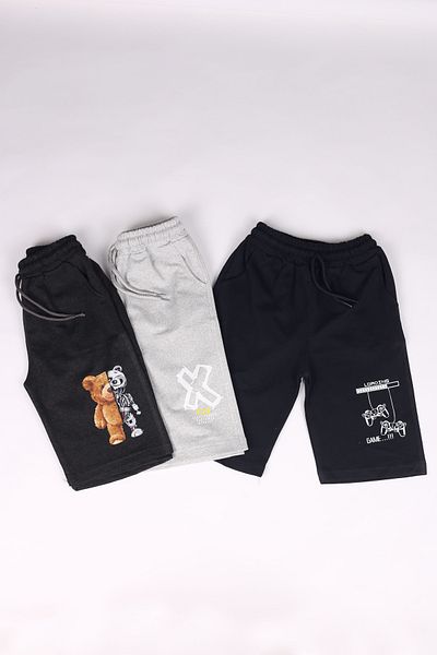 Çiggo Kids Pantaloni scurți de buzunar cu imprimeu pentru băieți din 3 piese/Capris