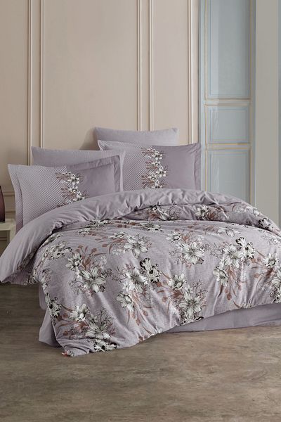 Hobby Double Ranforce Duvet Cover Set Elvira Gray Mlv Blsm