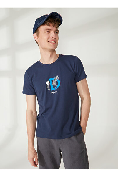 Discovery Expedition Discovery Expedition Bisiklet Yaka Baskılı Lacivert Kadı...