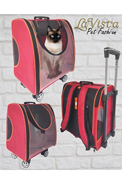 LAVİSTA Lavista 4 Tekerlekli Pet Taşıma Valizi Kırmızı