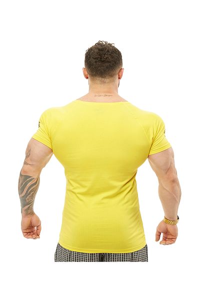 Big Sam Slim Fit Yellow T-Shirt 2570